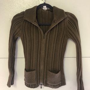 Zara brown V neck sweater